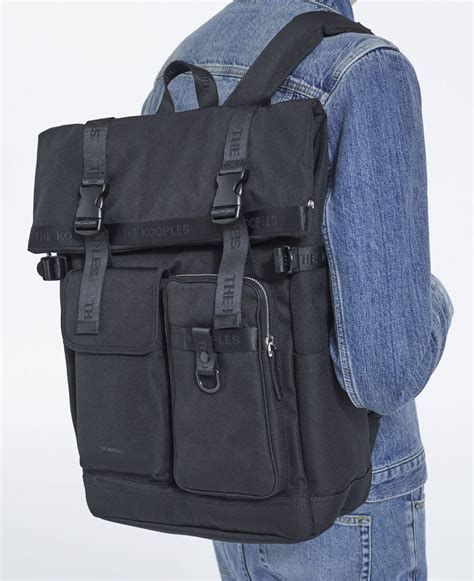 Black Technical Fabric Backpack 